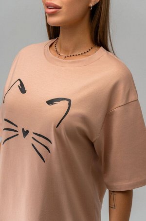 Женское платье-футболка оверсайз Happyfox