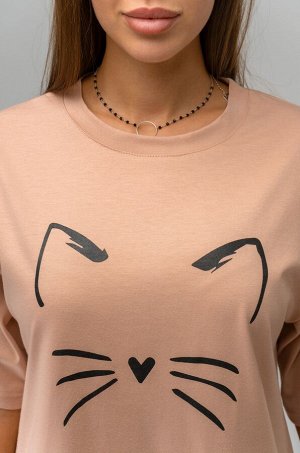 Женское платье-футболка оверсайз Happyfox
