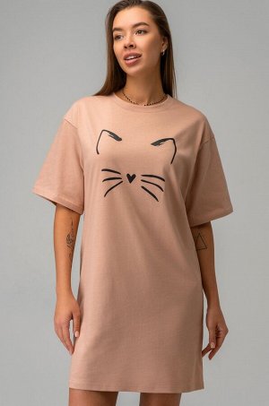 Женское платье-футболка оверсайз Happyfox