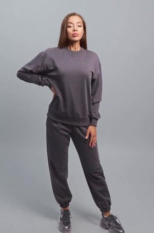 Женский костюм оверсайз из футера трехнитки Happyfox
