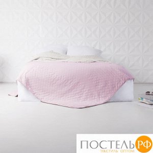 Одеяло - покрывало Sleep iX (иск.мех + одн.ткань) 240x220 Ткань: Розовый, Мех: Молочно-Серый