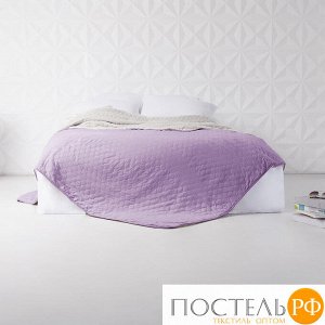 Одеяло - покрывало Sleep iX (иск.мех + одн.ткань) 200x220 Ткань: Фиолетовый, Мех: Молочно-Серый