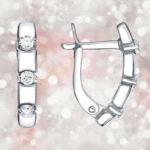 Серьги бижутерия серебрение 34814220ф