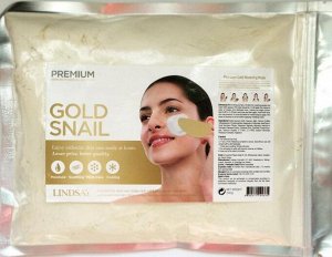 Lindsay Gold Snail Premium Modeling Mask Антивозрастная альгинатная маска с муцином улитки и коллоидным золотом
