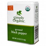 Simply Organic, Молотый черный перец, 4 унции (113,4 г)