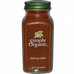 Simply Organic, Порошок чили, 2.89 унций (82 г)