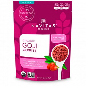 Navitas Organics, Organic, Goji Berries, 8 oz (227g)