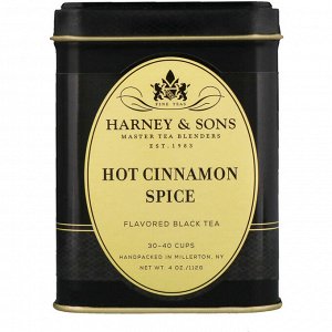 Harney &amp; Sons, Черный чай, пряная корица, 4 унции