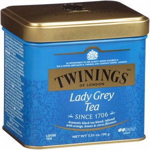 Twinings, Чай Lady Grey россыпью, 3,53 унции (100 г)