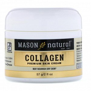 Mason Natural, Коллагеновый крем для кожи премиум-класса с ароматом груши, 2 ж. унц. (57 г)