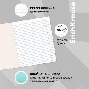 Тетрадь 12 листов в линейку CoverPrо Pastel», пластиковая обложка, блок офсет, белизна 100%, мятная