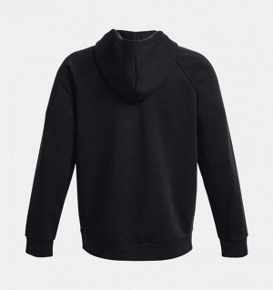 Толстовка мужская с капюшоном Under Armour Rival Fleece FZ Hoodie (1379767-001)(Черный)