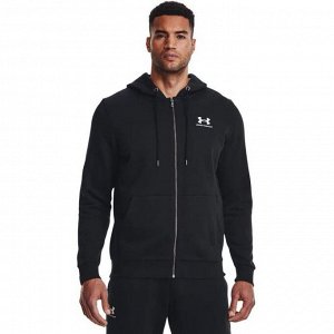 Толстовка мужская с капюшоном Under Armour Essential Fleece FZ Hood (1373881-001)(Черный)