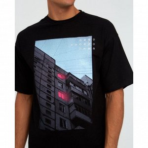 Футболка мужская KAFTAN "Окна", черный.