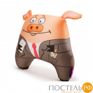 Игрушка «Бизнес Хрюн» (T1822C0818B037BK, 18х22, Малый, Черный, Бифлекс, Микрогранулы полистирола)