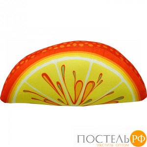 Подушка игрушка «Долька» (Аи17дол03, 13х28х9, Апельсин, Оранжевый, Кристалл, Микрогранулы полистирола)