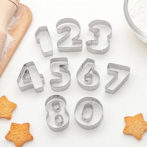 Набор форм для печенья «Цифры», 9 шт