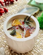 Свеча волнистый  белый стакан, фитиль ХЛОПОК -2шт!!
