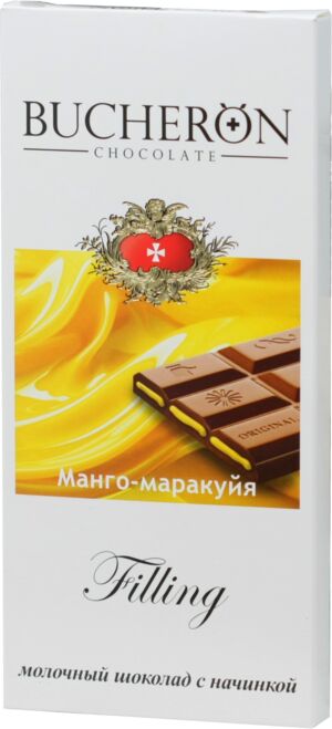 Шоколад Bucheron Filling с начинкой манго-маракуйя 85гр картон