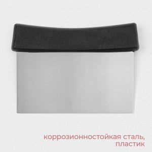 Шпатель кондитерский KONFINETTA, 16?11,5 см, цвет чёрный