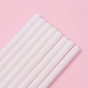 Палочки-дюбели для кондитерских изделий Доляна, d=0.7 см, 30 см, набор 8 шт., пластик, белые