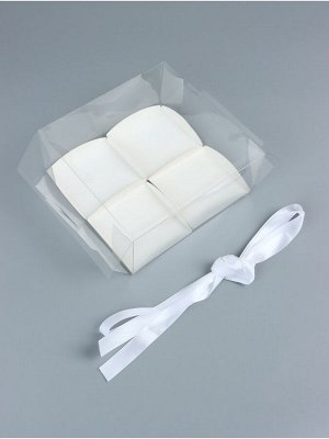 Коробка для пирожных 4 штуки, белая, 20?20?10 см