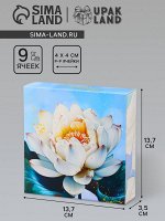 Коробка для конфет с обечайкой 9 шт. без окна «С 8 марта» , 13.7?13.7?3.5 см