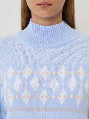 Платье женское 9242-92048   3100196/600179/501 голубой/ваниль/белый