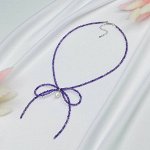 Колье из Аметиста и Жемчуга &quot;Бантик&quot;
