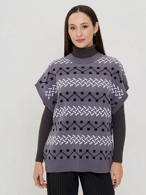 Жилет женский 5252-1800   6400193/9500/293 базальт/чёрный/белый