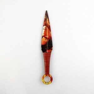 Деревянное оружие, детское сувенирное «Аниме», нож кунай, со стикерами, 26x4 см