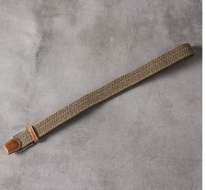 Ремень плетенный, холщовый, ширина 3,5 см,   хаки