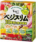 ORIHIRO Vege Slim Клетчатка, энзимы и молочнокислые бактерии со вкусом яблока на 20 дней