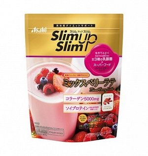 Asahi Slim up slim Протеиновый коктейль (Ягодный латте)