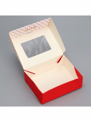 Коробка кондитерская 10 х8 х3,5 см С Любовью под конфеты сырники 1/5