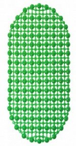 Коврик д/ванной на присосках Комфорт 65*36см, ПВХ, зеленый, овальный 6922 Вилина