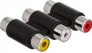 Переходник  3 гнезда RCA - 3 гнезда RCA  (тринокль)  REXANT 14-0434