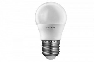Ergolux LED-G45-7W-E27-6K (Эл.лампа светодиодная Шар 7Вт E27 6500K 172-265В) NEW