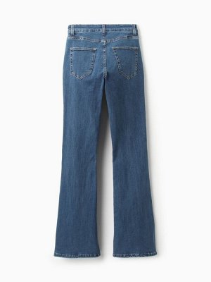 Джинсы женские клёш со стрелкой MINAKU: Jeans Collection, синие