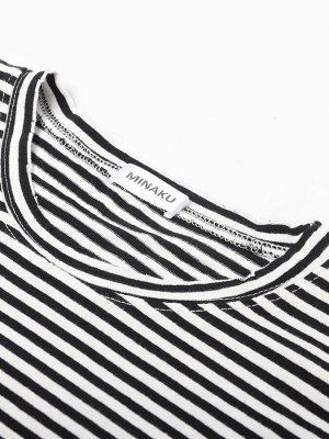 Лонгслив женский MINAKU: One Most Brand, цвет тонкая полоска, размер onesize