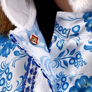 Русский народный костюм «Гжель», накидка, кокошник, р-р 52-58