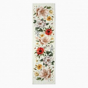 Дорожка на стол Этель Red flowers 40x146 см, 100% хлопок, саржа 190 г/м²