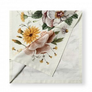 Дорожка на стол Этель Red flowers 40x146 см, 100% хлопок, саржа 190 г/м²