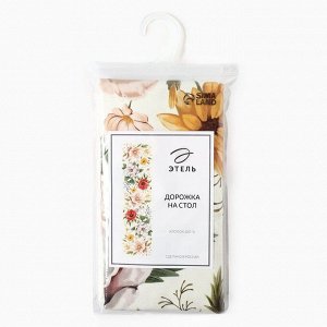 Дорожка на стол Этель Red flowers 40x146 см, 100% хлопок, саржа 190 г/м²