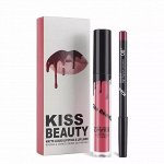 Жидкая матовая помада + карандаш &quot;Kiss Beauty&quot;