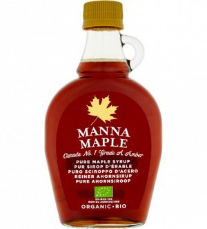 Кленовый  сироп органик Manna Maple®, ст.б, 250г.
