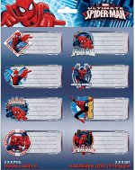 Наклейки для тетрадей Spiderman 77 x 39 мм 2 листа по 8 шт