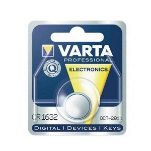 Батарейка литиевая Varta, CR1632 (Ø16.0x3.2мм), 3В, 1 шт, арт. 6632.101.401