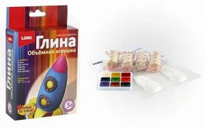 Игрушка объемная из глины "Космическая ракета"