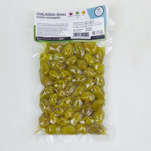 оливки EL GREKO CHALKIDIKI c косточкой 200 г м/у 1/12
